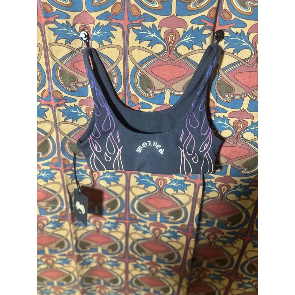 DARC SPORT SHE by Soto Blaze Energy Midnight Blue Flame Print‎ Bralette XS
